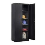 72-inch Metal Storage Cabinet in Black (1)