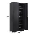 72-inch Metal Storage Cabinet in Black (2)