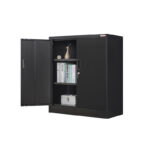 Half-height Black Locking Storage Cabinet (1)