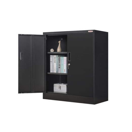 Half-height Black Locking Storage Cabinet (1)