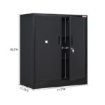 Half-height Black Locking Storage Cabinet (2)