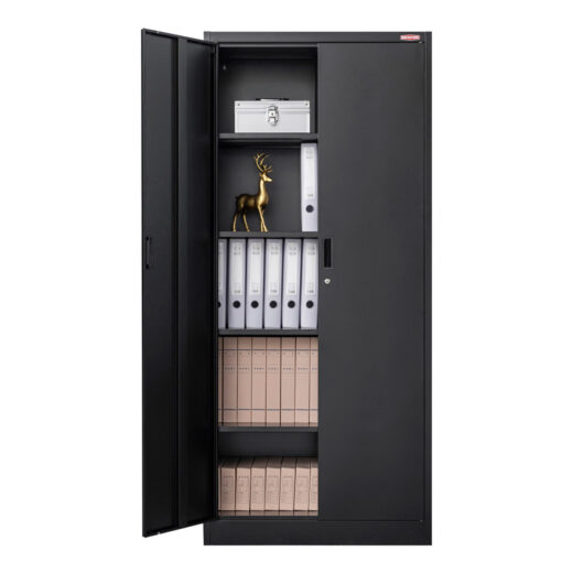 Metal Storage Cabinet 71-inch Tall - Black (1)