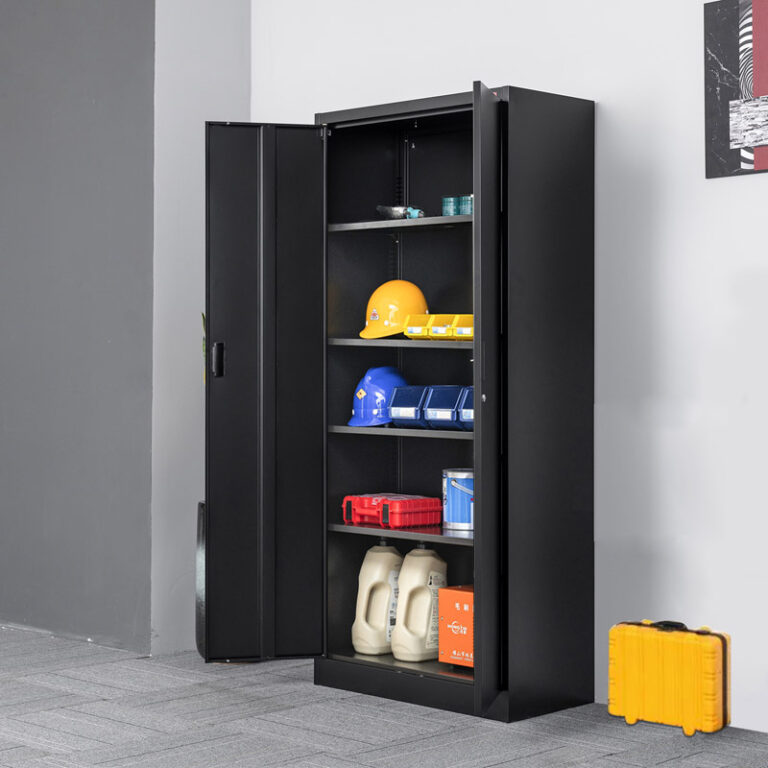 Metal Storage Cabinet 71-inch Tall - Black (7)
