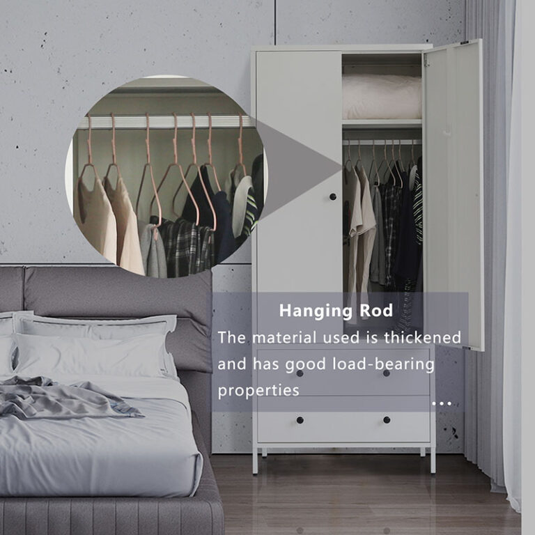 Besfur 2 Doors Wardrobe with 2 Drawers