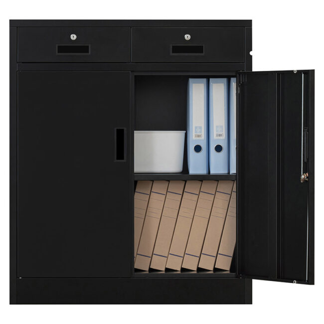 Besfur 2 Locking Drawers Storage Cabinet