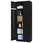 Besfur 87-inch Metal Storage Cabinet in Black