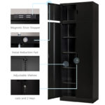 Besfur 87-inch Metal Storage Cabinet in Black