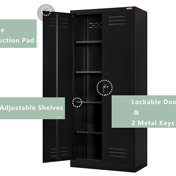 Besfur Metal Storage Cabinet 71-inch