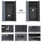 Besfur Steel Storage Wardrobe Locker (Charcoal Grey)