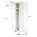 Besfur Tall Steel Storage Wardrobe Locker