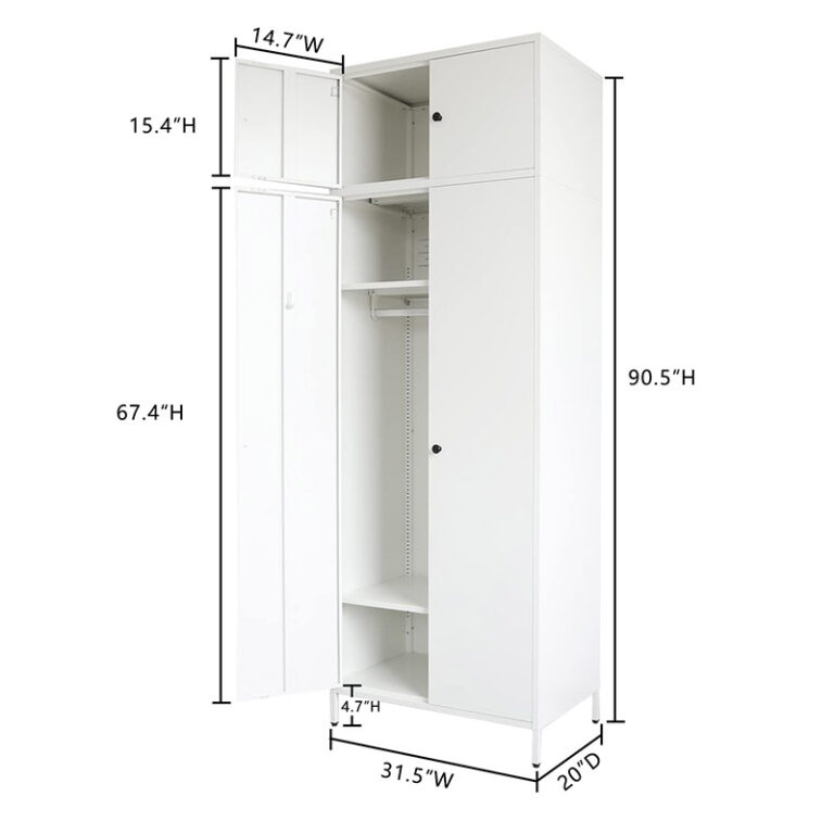 Besfur Tall Steel Storage Wardrobe Locker